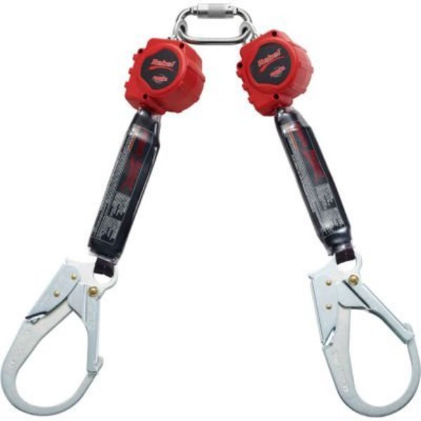 3M Dbi-Sala 3M‚Ñ¢ Protecta¬Æ Rebel‚Ñ¢ Twin-Leg Self Retracting Lifeline, Steel Rebar Hook, 6' 3100414